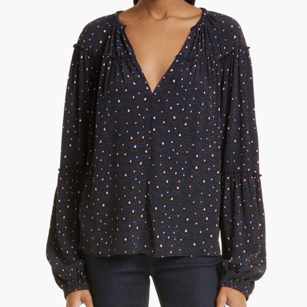 A.L.C. Jenna Abstract Print Top